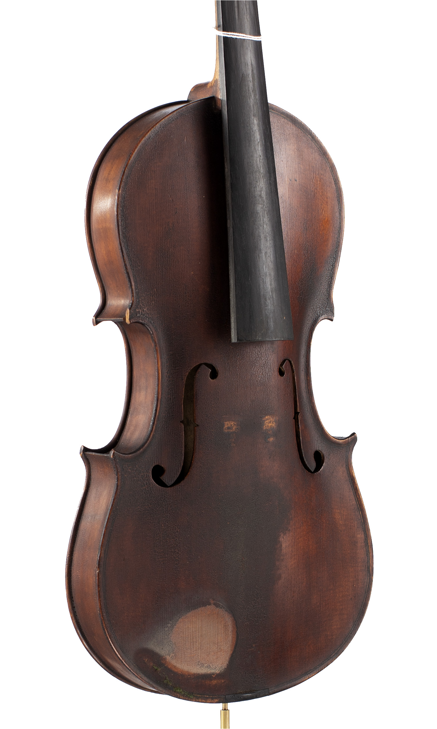 A violin by Sam Grierson, Wishaw 1918 — angled view, 40°