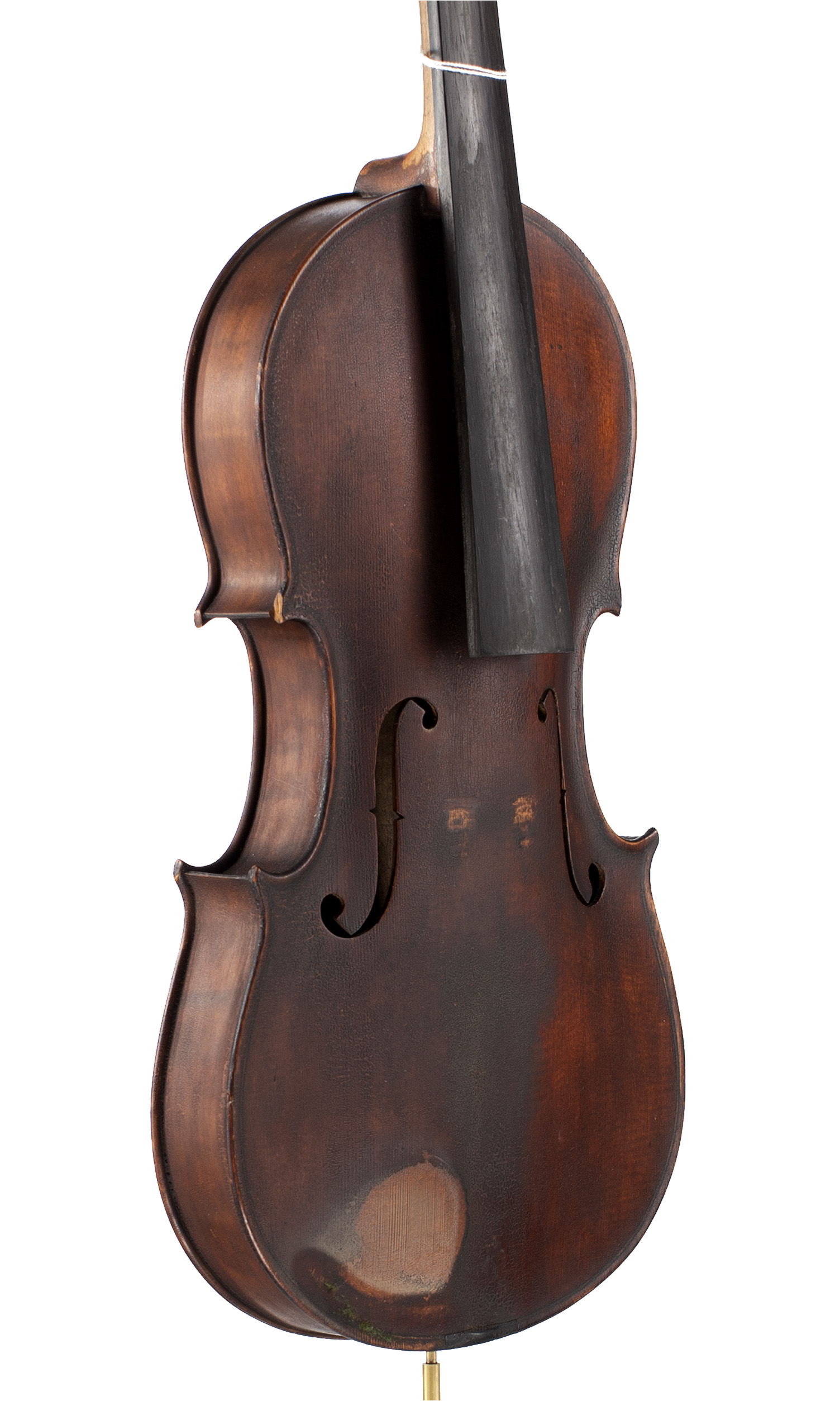 A violin by Sam Grierson, Wishaw 1918 — angled view, 50°