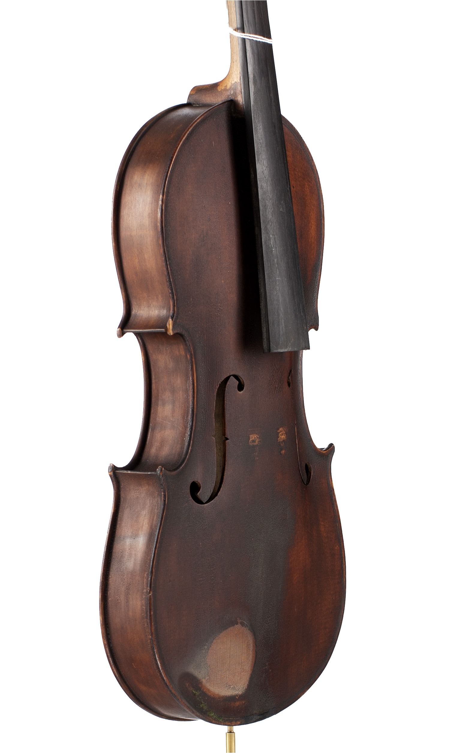 A violin by Sam Grierson, Wishaw 1918 — angled view, 60°