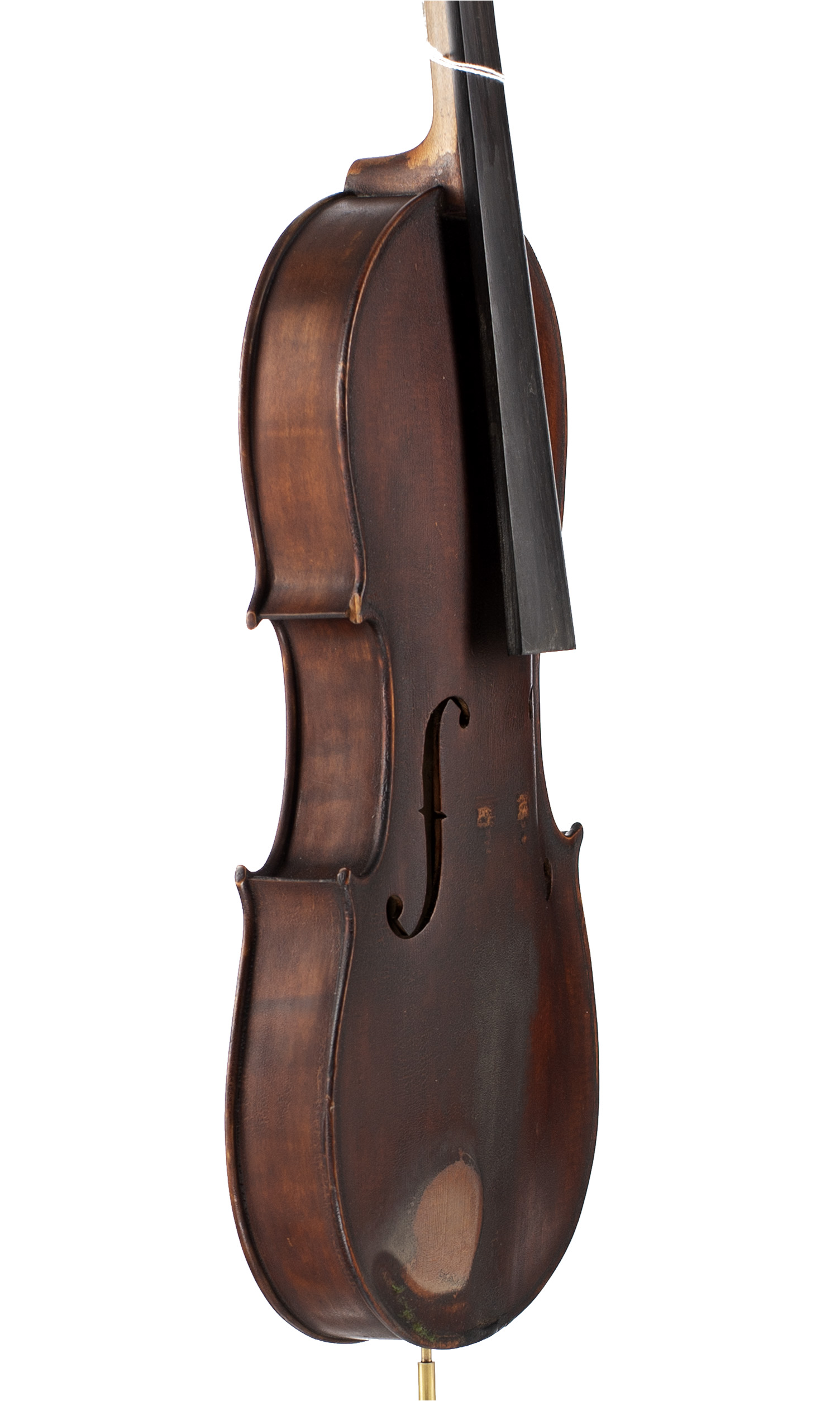 A violin by Sam Grierson, Wishaw 1918 — angled view, 70°