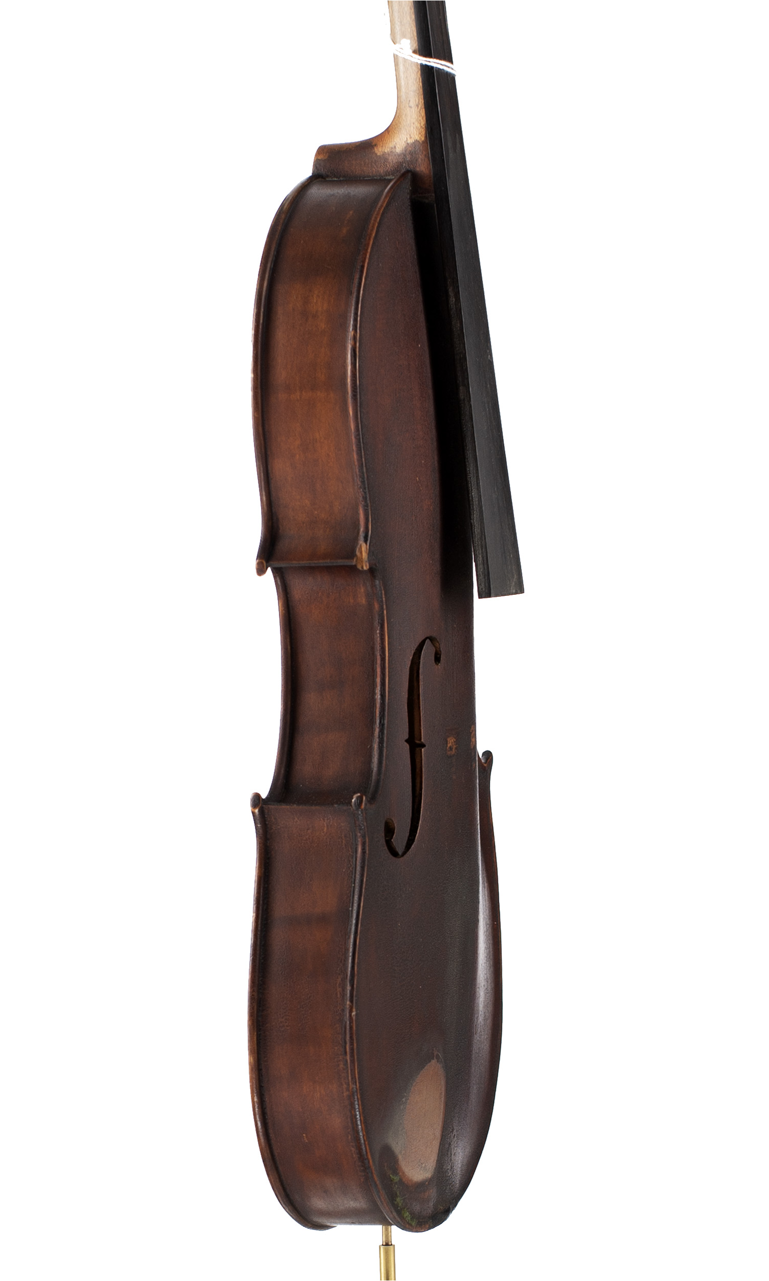 A violin by Sam Grierson, Wishaw 1918 — angled view, 80°