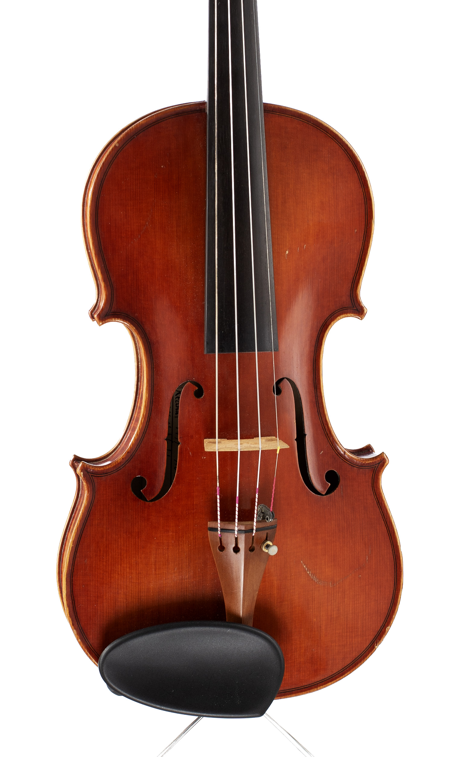 A violin by Ian Highfield, Rednal, 1991 — angled view, 10°