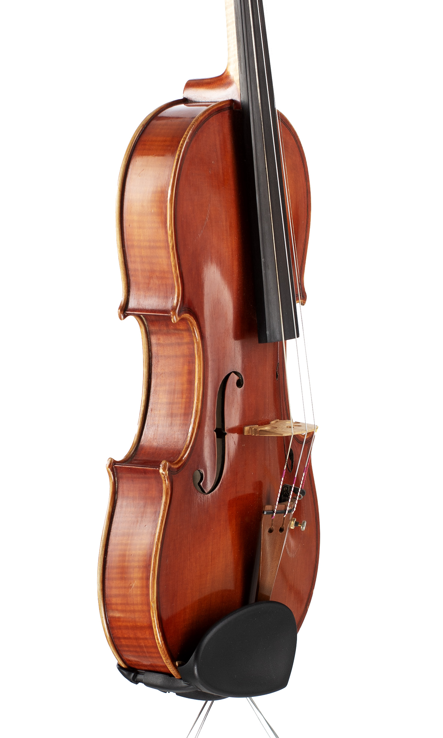 A violin by Ian Highfield, Rednal, 1991 — angled view, 60°