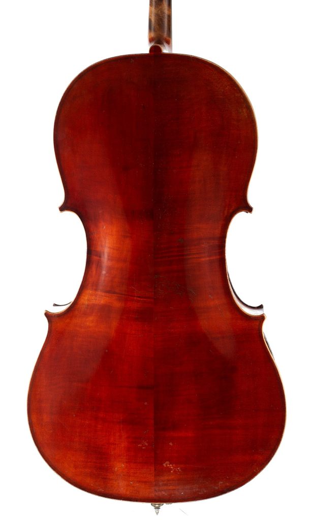 Cello, Workshop of Jérôme Thibouville-Lamy, Mirecourt, circa 1900 — back
