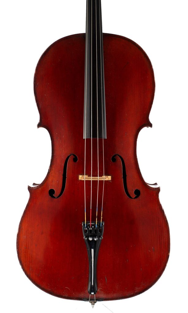 Cello, Workshop of Jérôme Thibouville-Lamy, Mirecourt, circa 1900 — front