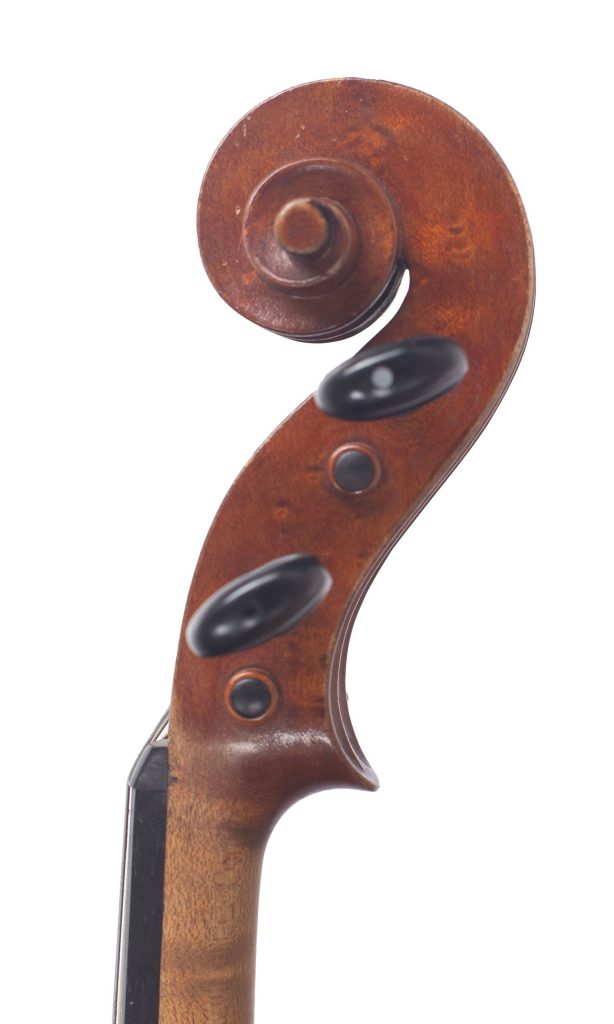Violin by James Gilchrist, Glasgow, 1886 — scroll