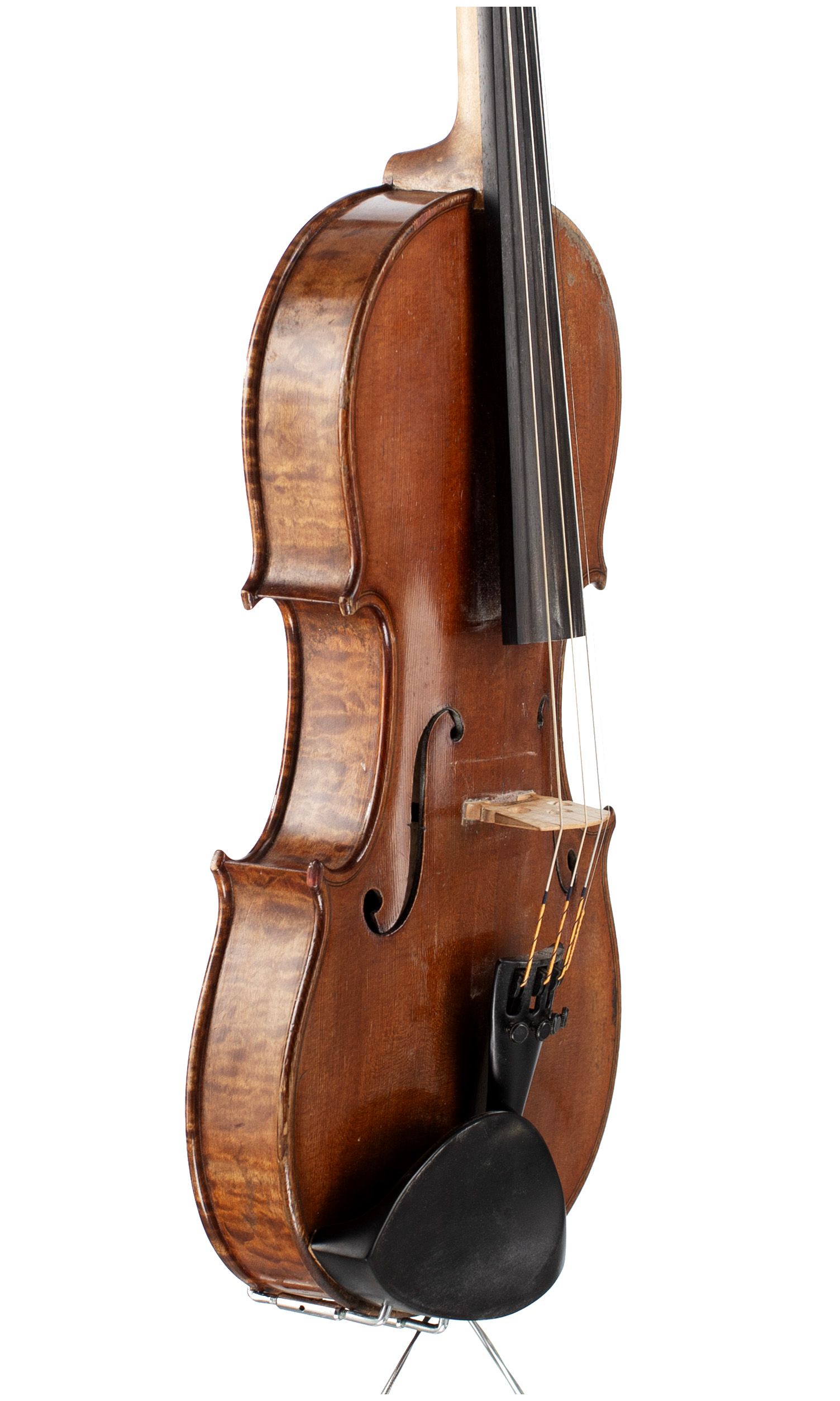 Violin by James Gilchrist, Glasgow, 1886 — angled view, 60°