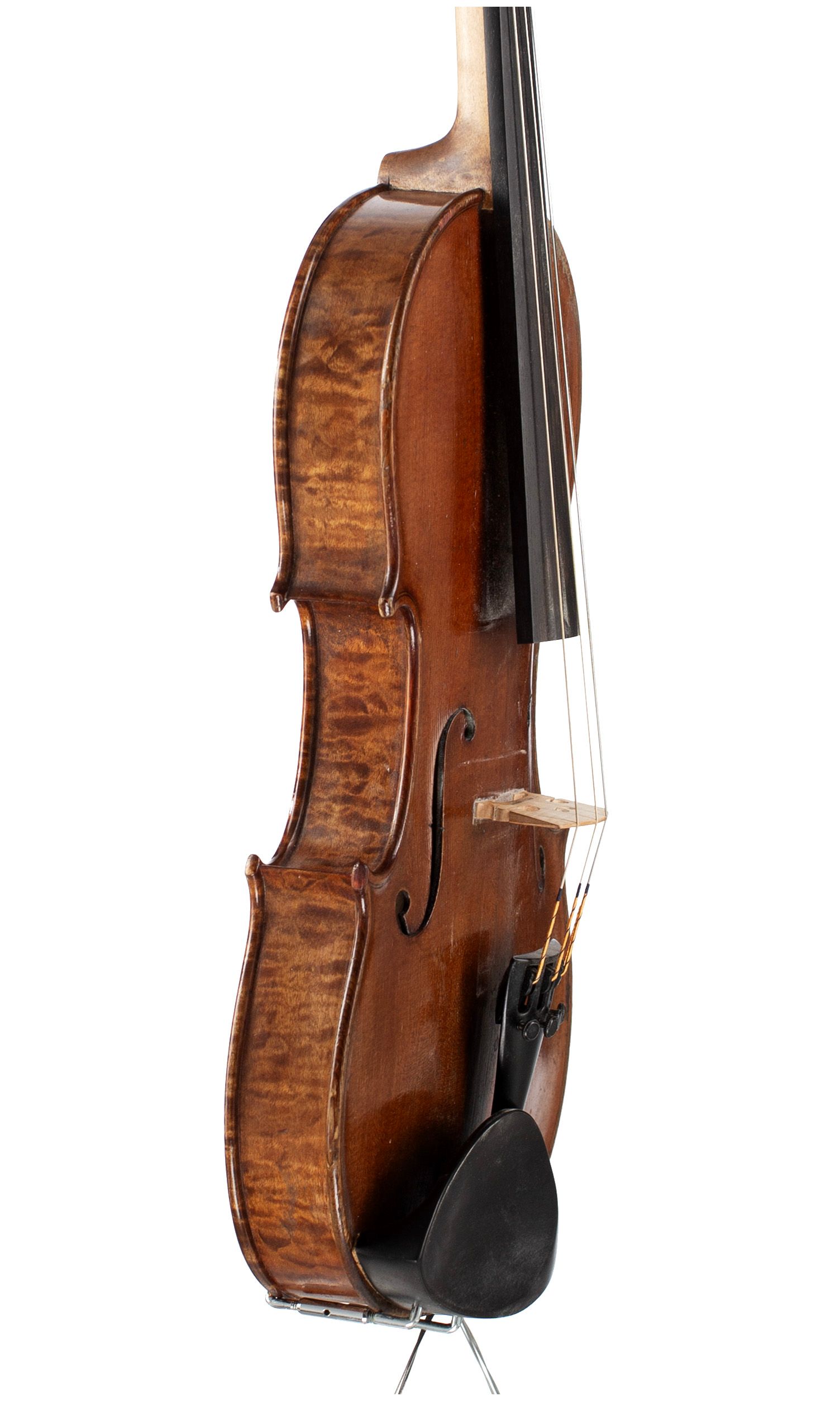 Violin by James Gilchrist, Glasgow, 1886 — angled view, 70°