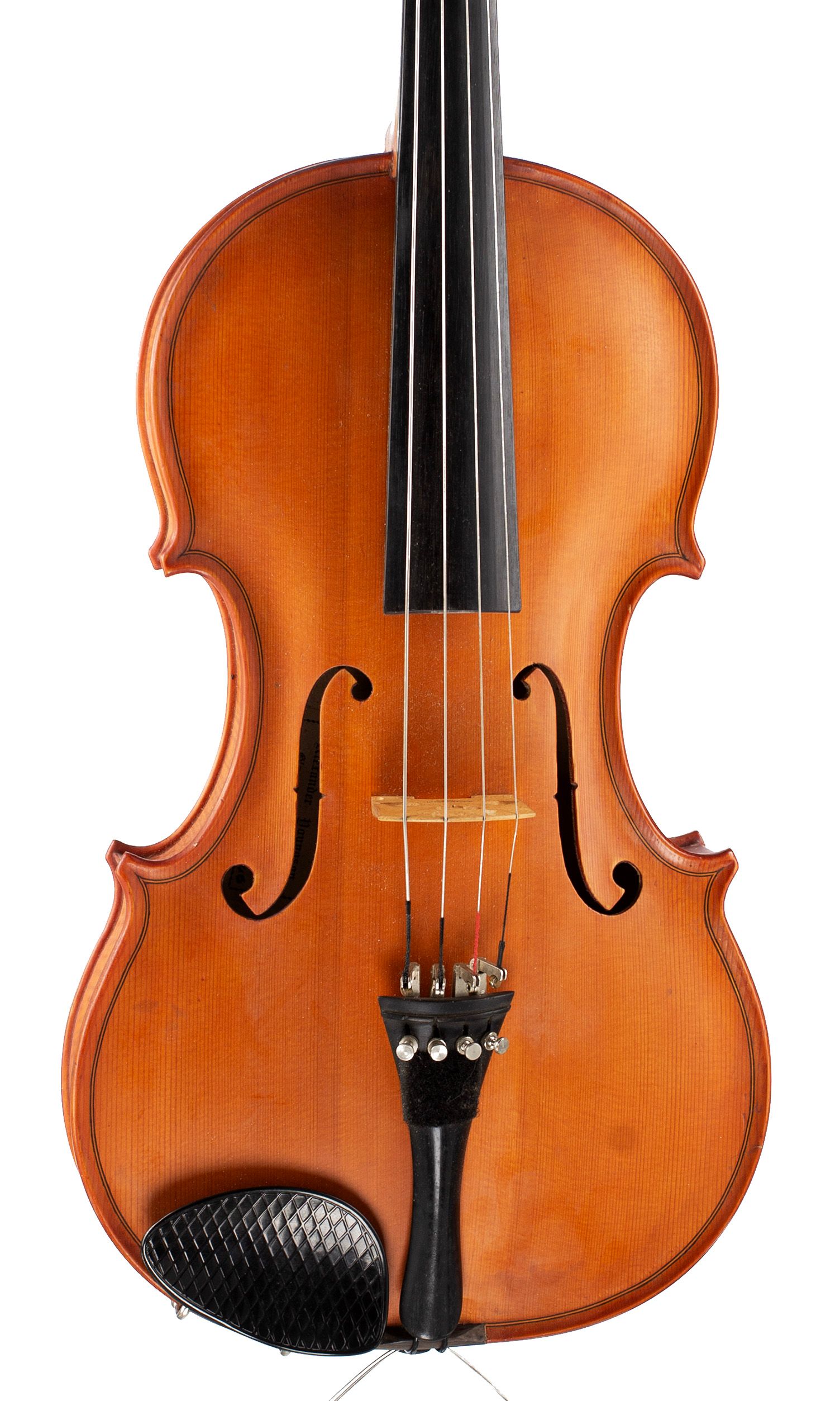 A viola by Alexander Youngson, Glasgow, 1979 — angled view, 10°