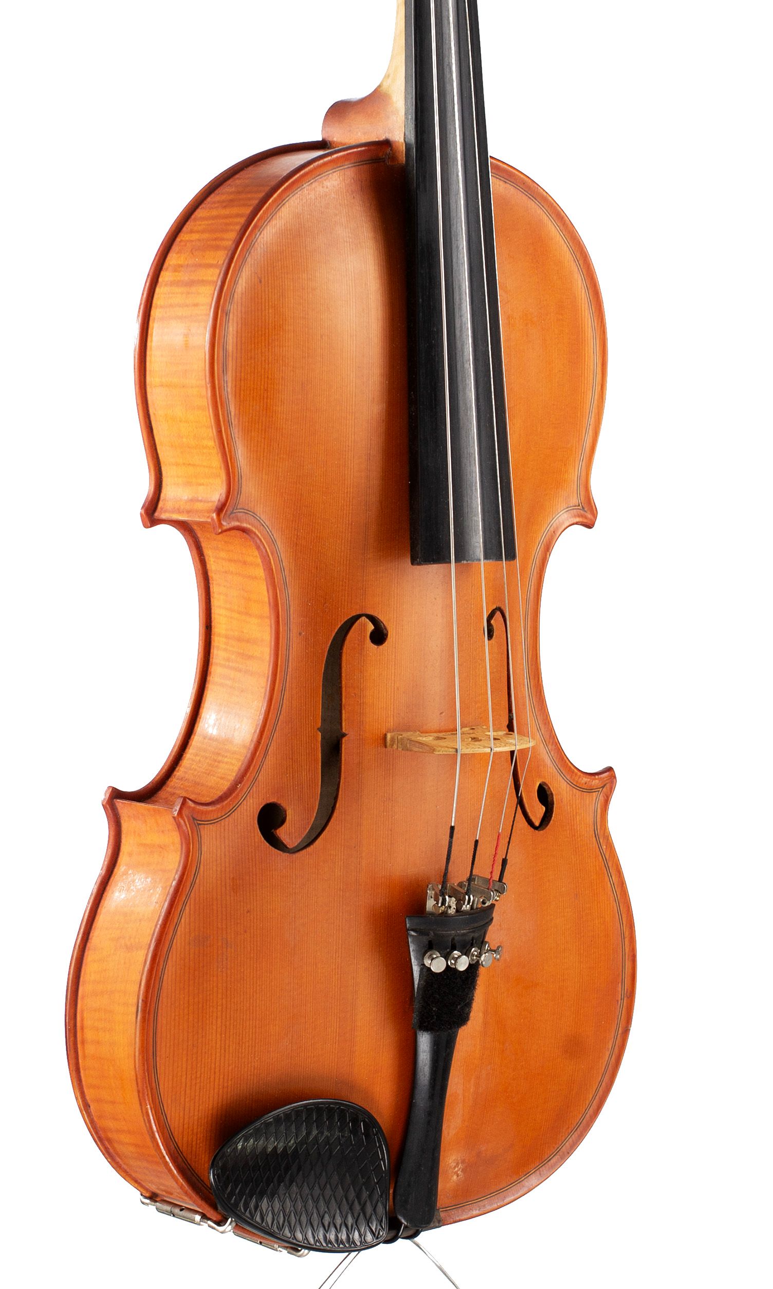 A viola by Alexander Youngson, Glasgow, 1979 — angled view, 40°