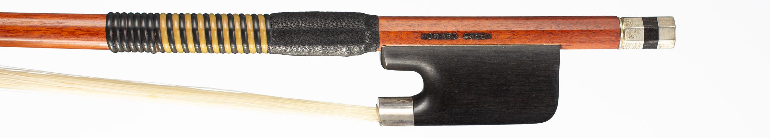 A silver-mounted cello bow by Howard Green, Fife, circa 2000 — frog