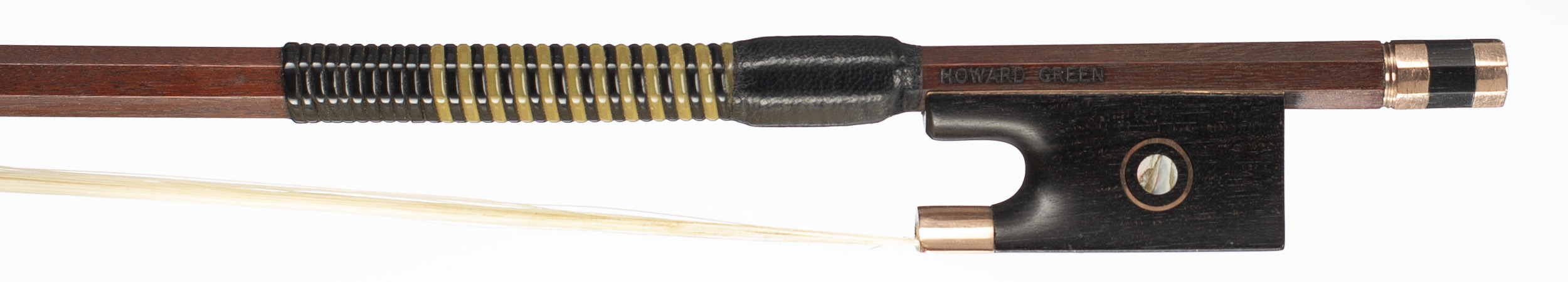 A gold-mounted violin bow by Howard Green, Fife, circa 2000 — frog