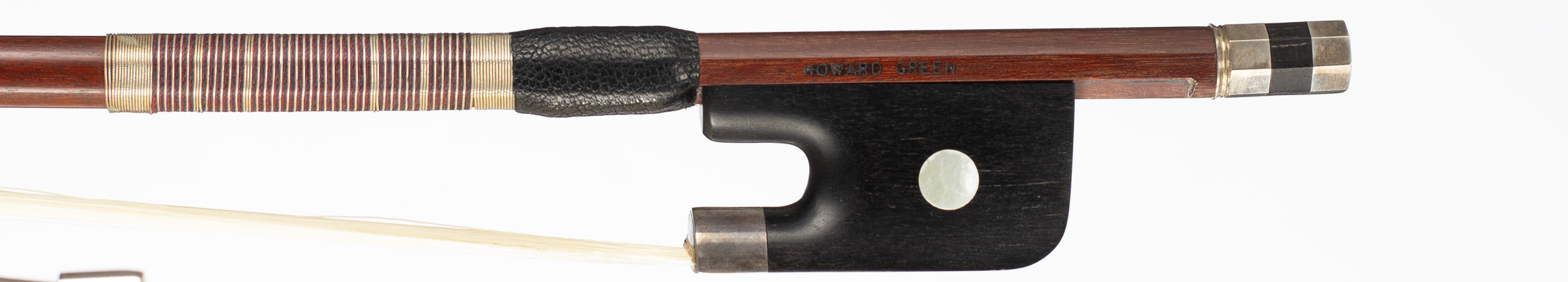 A silver-mounted cello bow by Howard Green, Fife, circa 2000 — frog