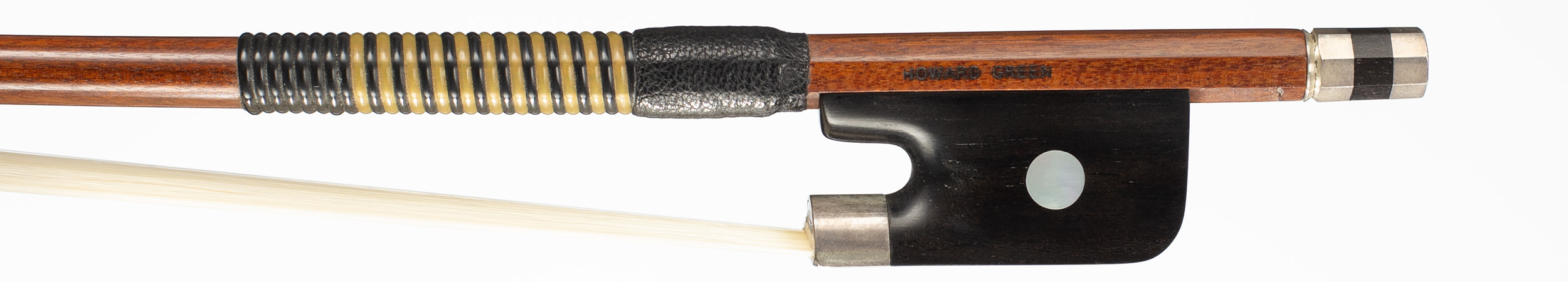 A silver-mounted cello bow by Howard Green, Fife, circa 2000 — frog