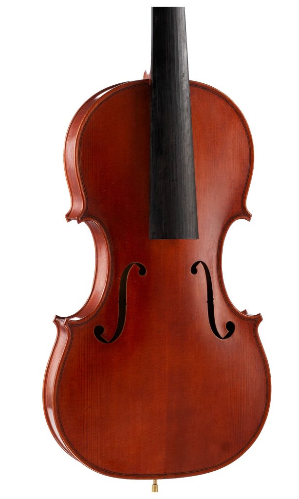 A violin by Peter Croll, probably Llandiloes, circa 2005 — angled view, 20°
