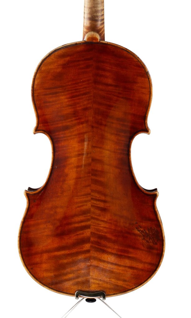 Violin by Joseph Chevrier, Mirecourt, circa 1890 — back