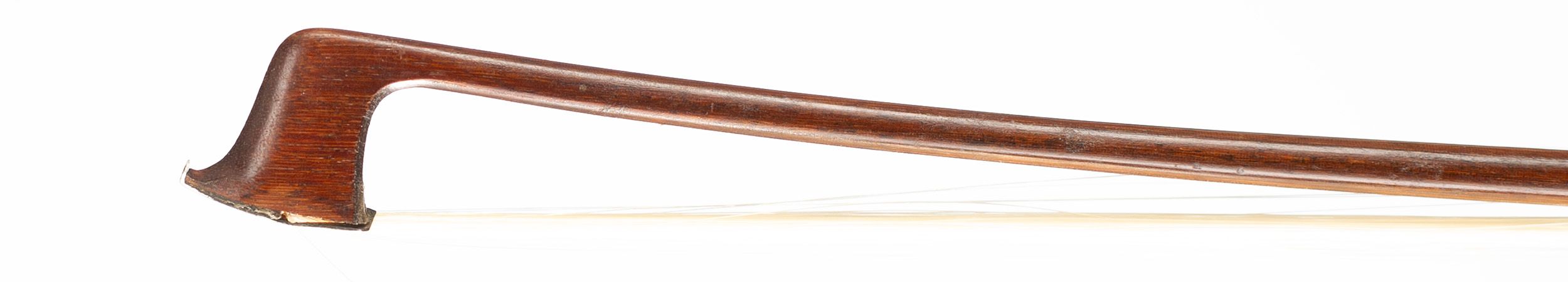 A silver-mounted violin bow by Louis Morizot, France — head