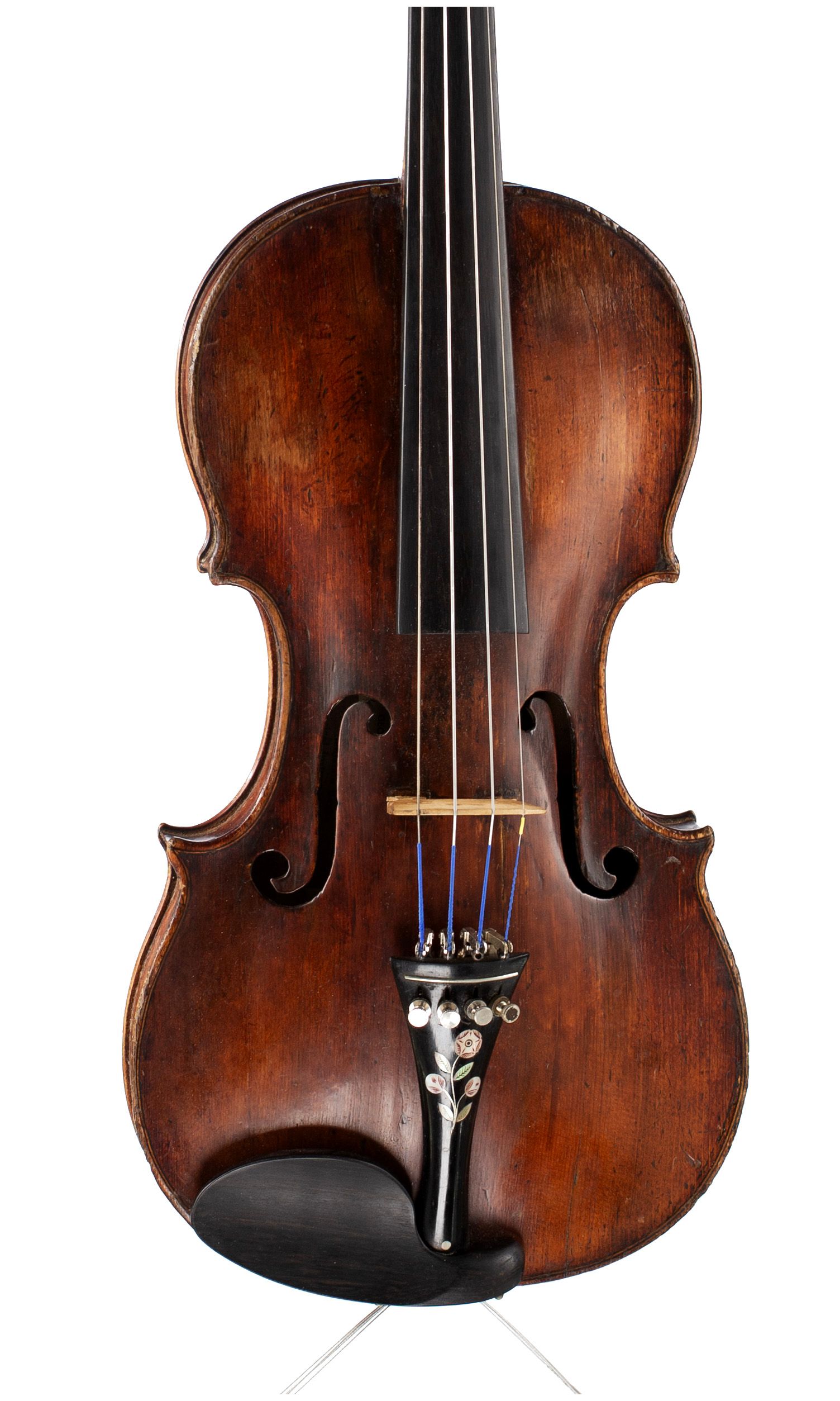 Violin by Benjamin Banks, Salisbury, 1788 — angled view, 10°
