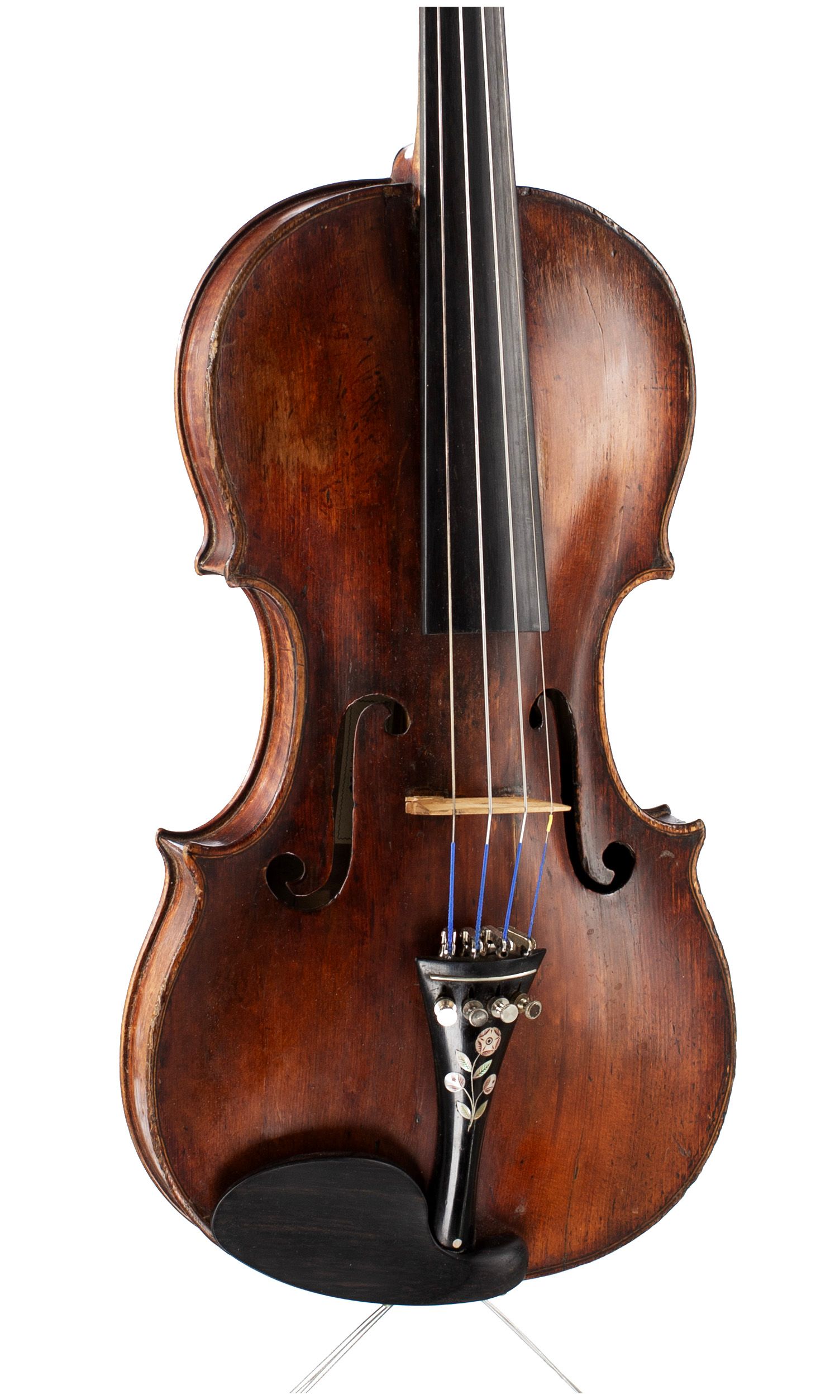 Violin by Benjamin Banks, Salisbury, 1788 — angled view, 20°