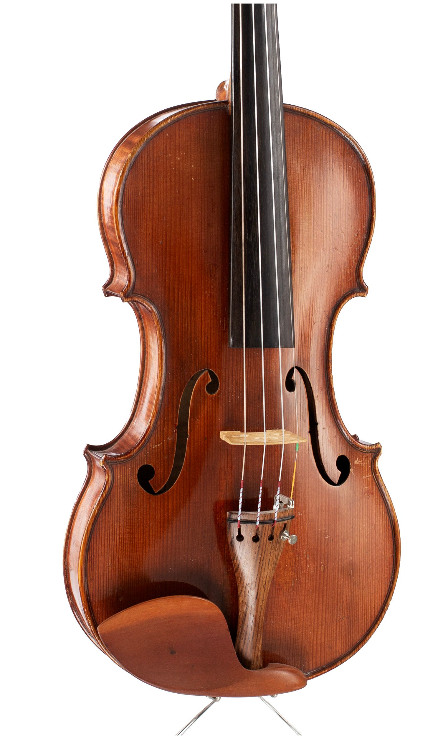 Violin, Circle of Georges Apparut, Mirecourt, 1929 — angled view, 20°