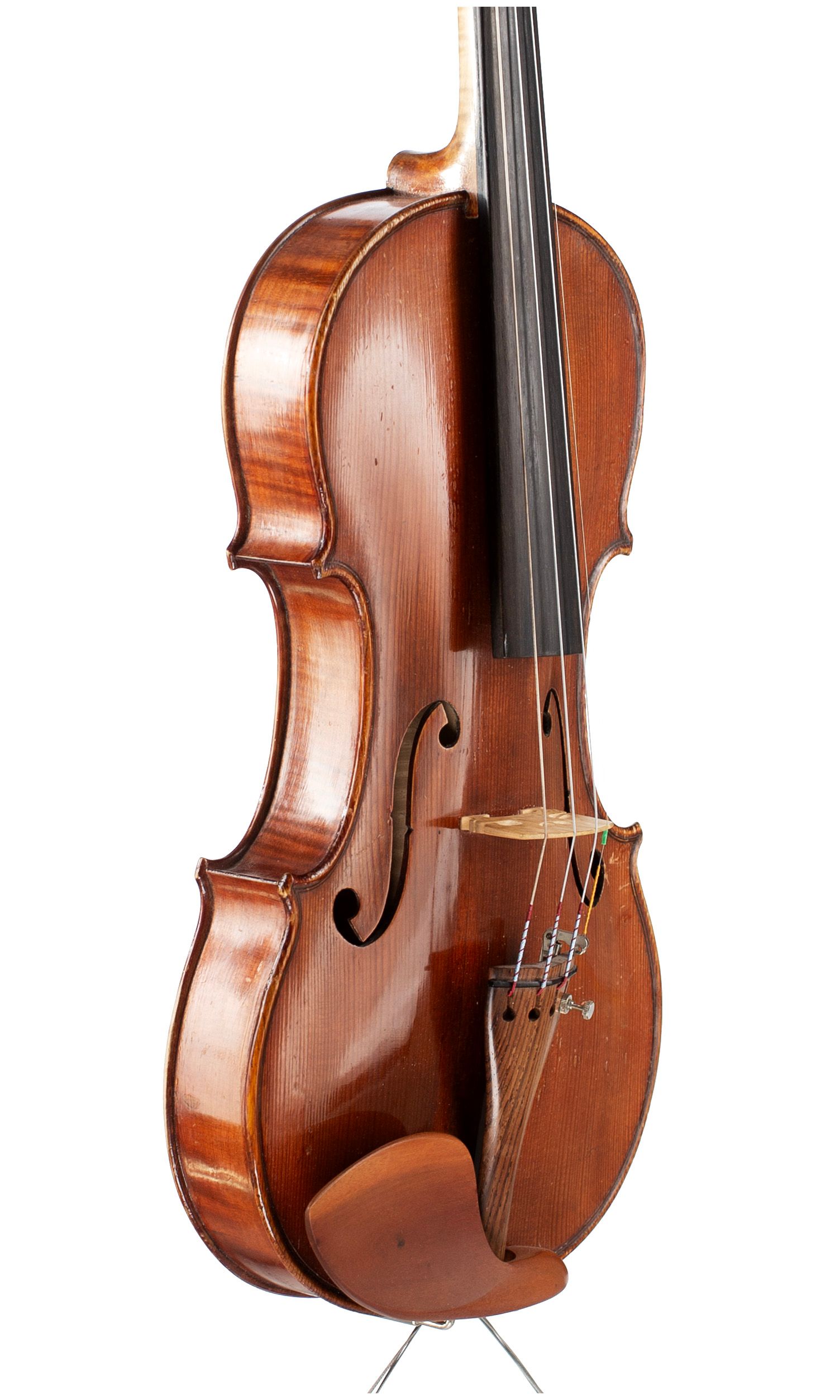 Violin, Circle of Georges Apparut, Mirecourt, 1929 — angled view, 50°