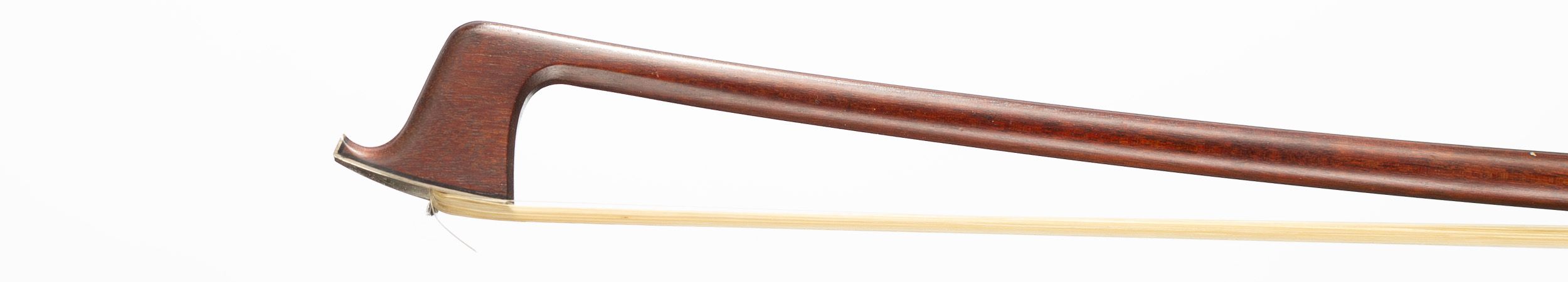 A silver-mounted viola bow by Garner Wilson, Scotland, circa 1990 — head