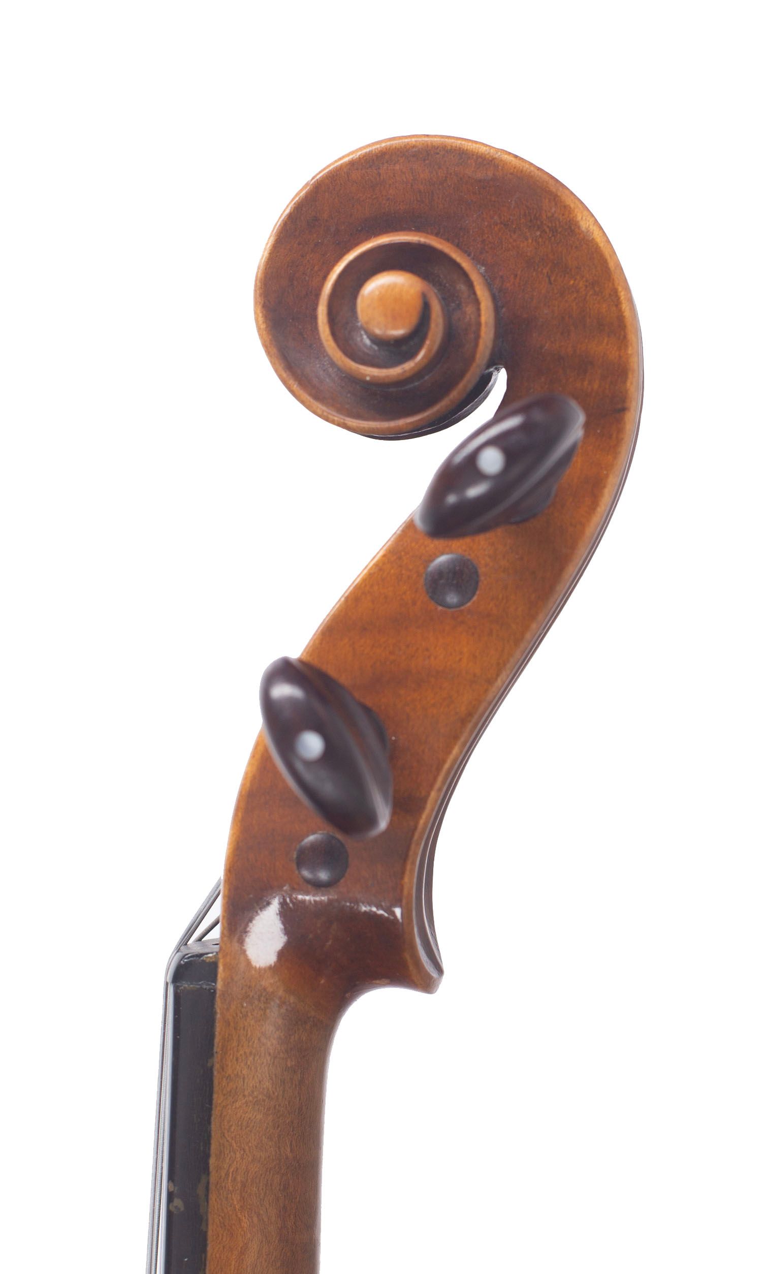Violin by Eugenio Degani, Venice, 1887 — scroll