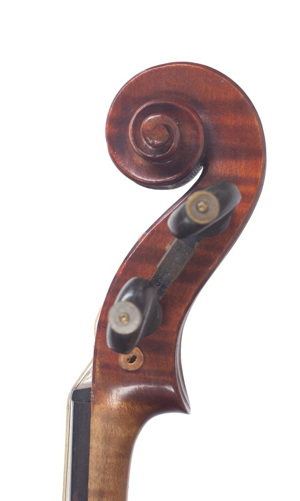 Violin by Walter H. Mayson, Manchester, 1893 — scroll