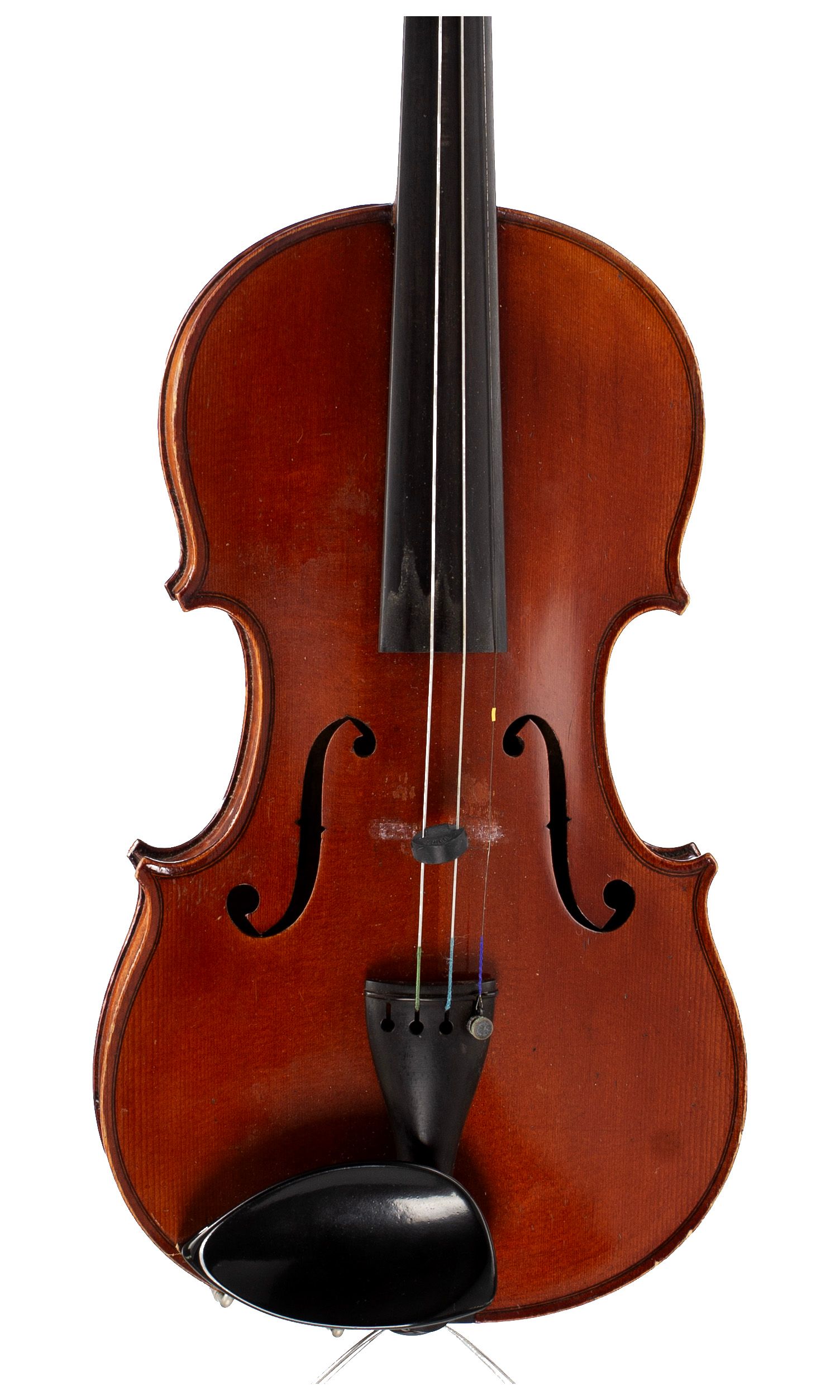 Violin, Workshop of Jérôme Thibouville-Lamy, Mirecourt, circa 1920 — angled view, 10°