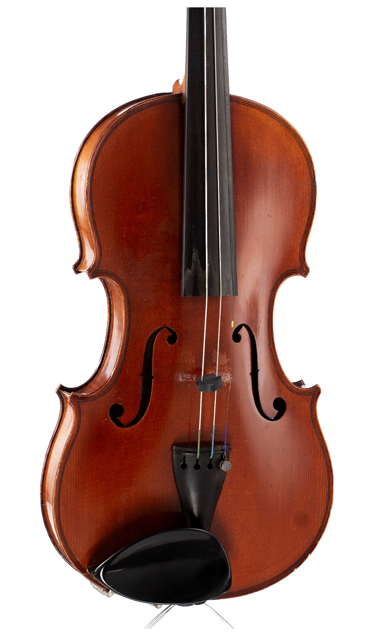Violin, Workshop of Jérôme Thibouville-Lamy, Mirecourt, circa 1920 — angled view, 20°