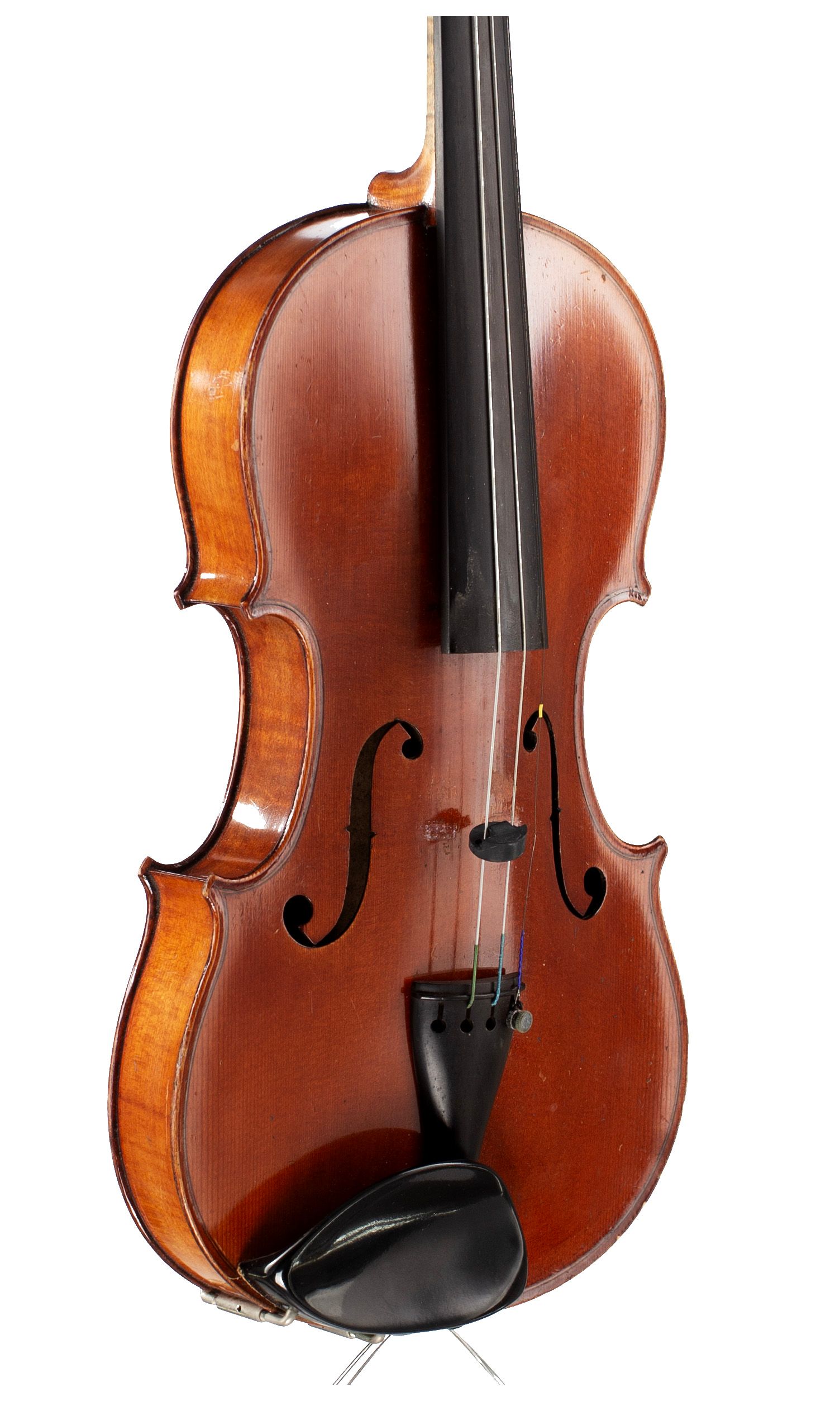 Violin, Workshop of Jérôme Thibouville-Lamy, Mirecourt, circa 1920 — angled view, 40°