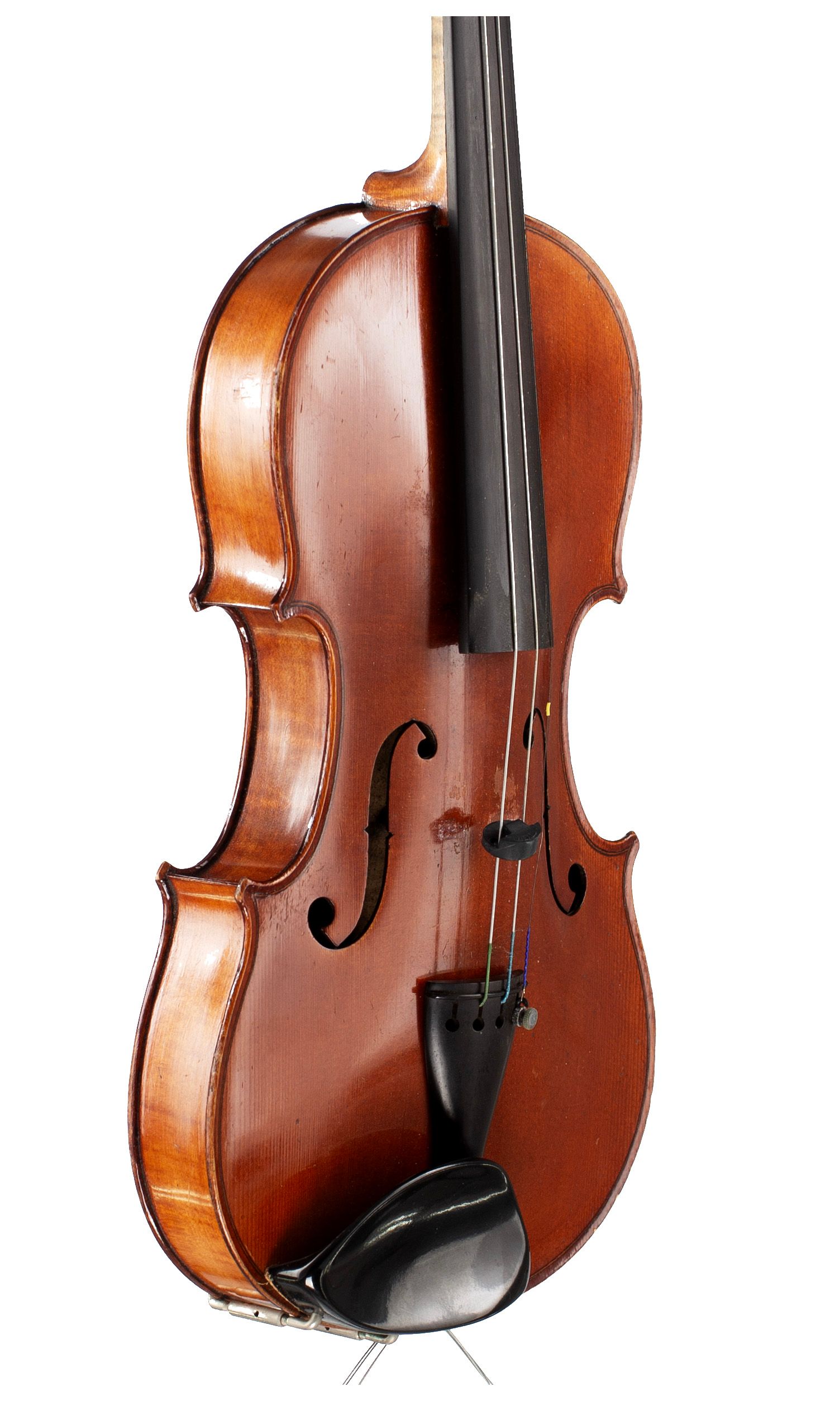 Violin, Workshop of Jérôme Thibouville-Lamy, Mirecourt, circa 1920 — angled view, 50°