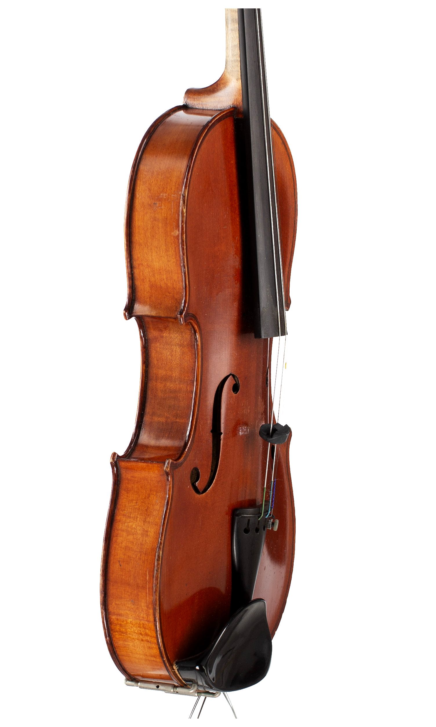 Violin, Workshop of Jérôme Thibouville-Lamy, Mirecourt, circa 1920 — angled view, 70°