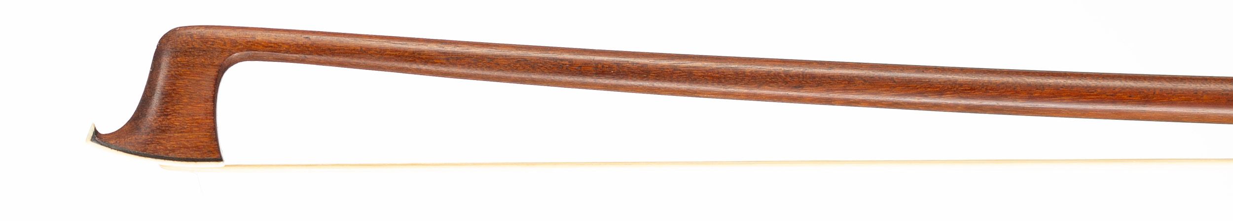 A silver-mounted violin bow by Otto Dürrschmridt, Germany — head