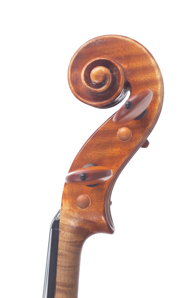 Violin by Giuseppe Pedrazzini, Milan 192* — scroll