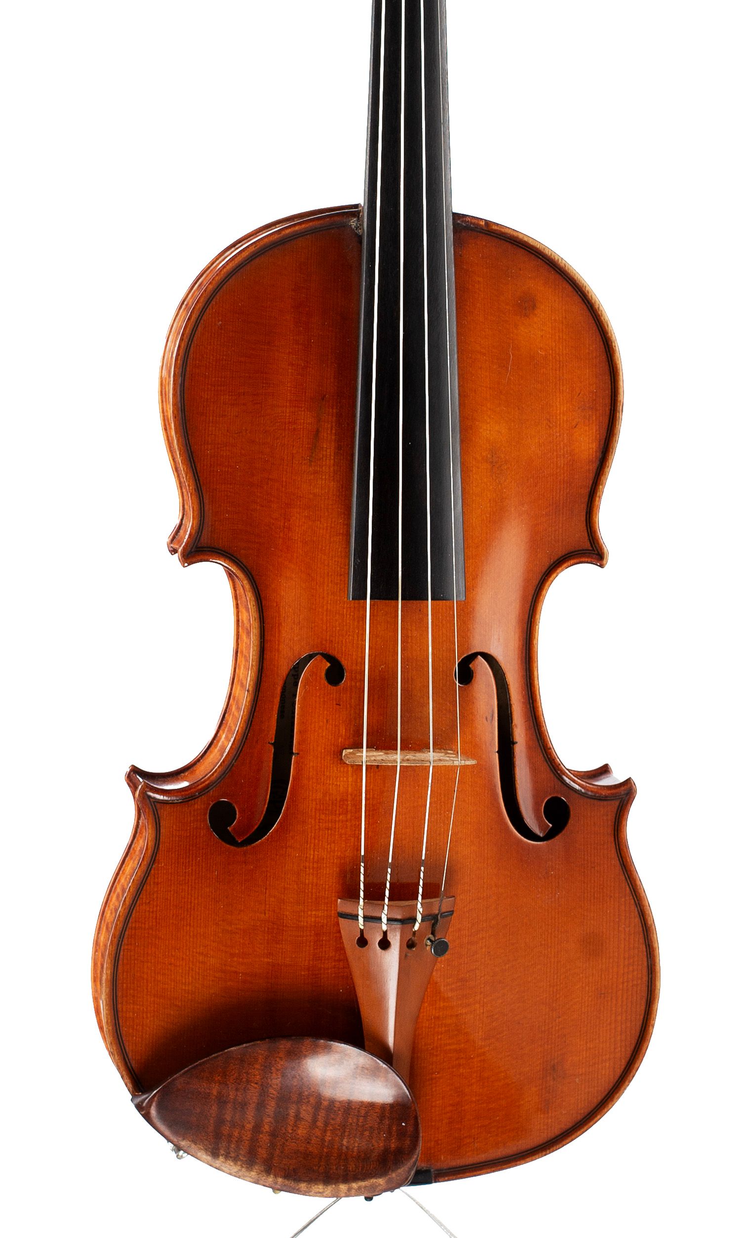 Violin by Giuseppe Pedrazzini, Milan 192* — angled view, 10°