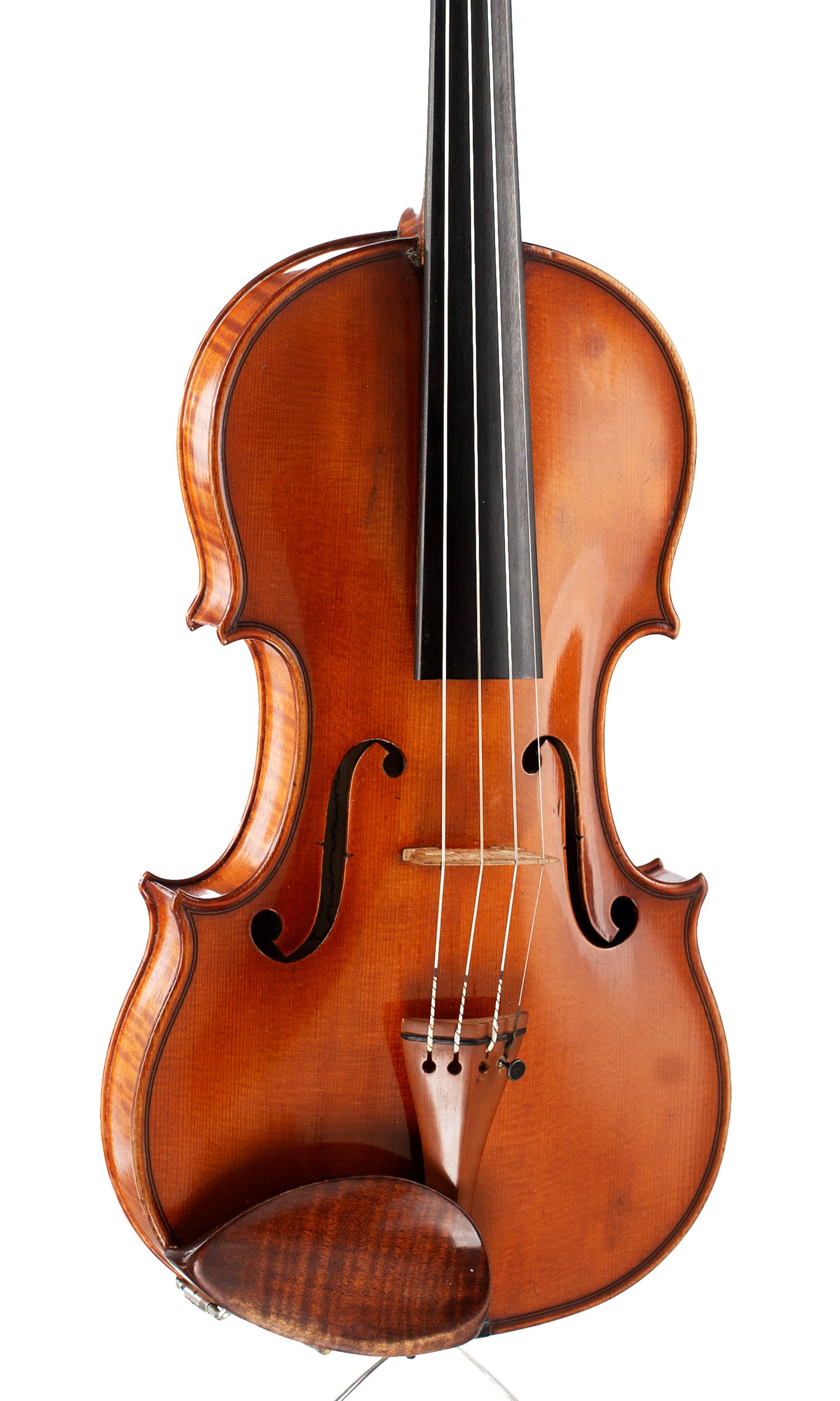 Violin by Giuseppe Pedrazzini, Milan 192* — angled view, 20°