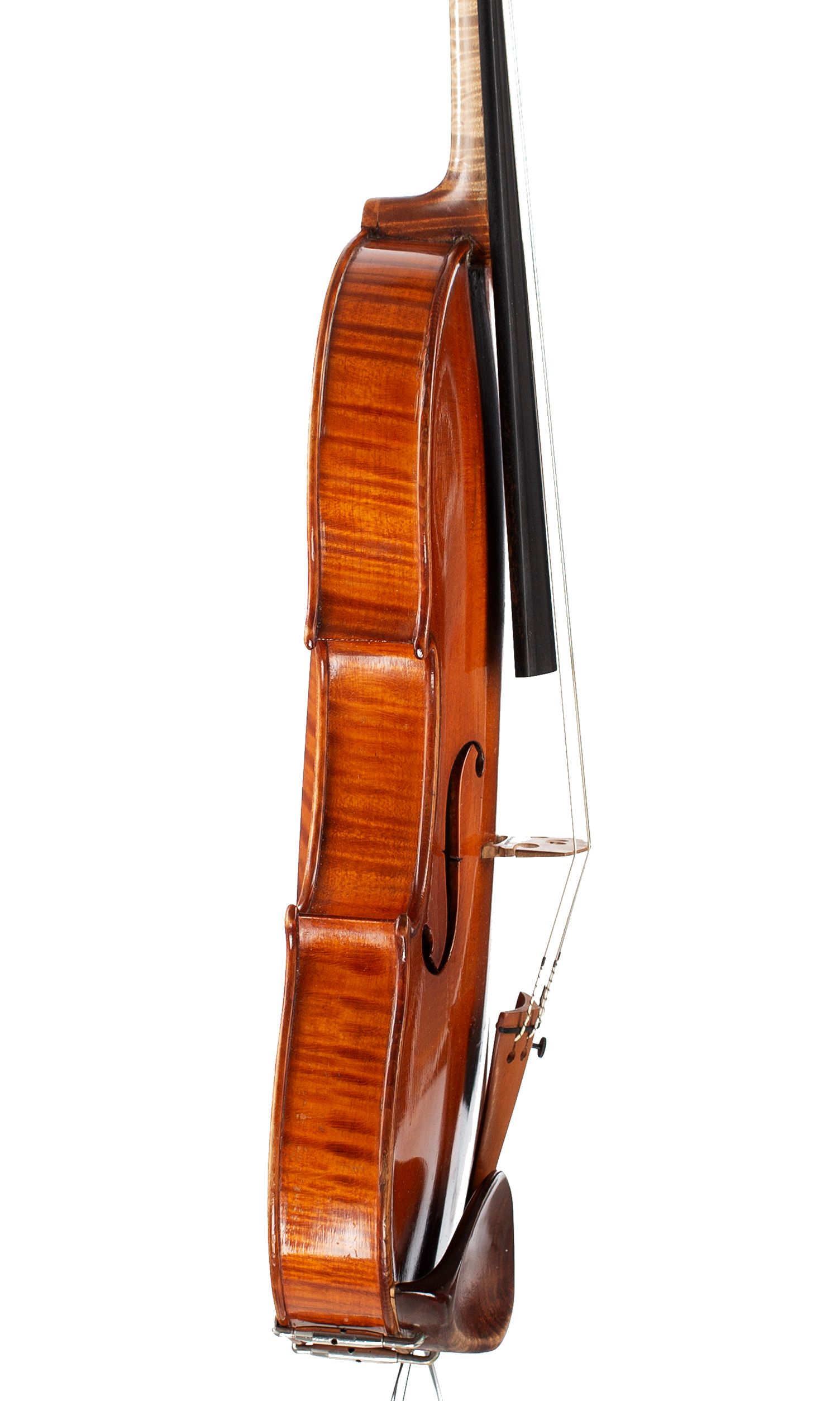 Violin by Giuseppe Pedrazzini, Milan 192* — angled view, 80°