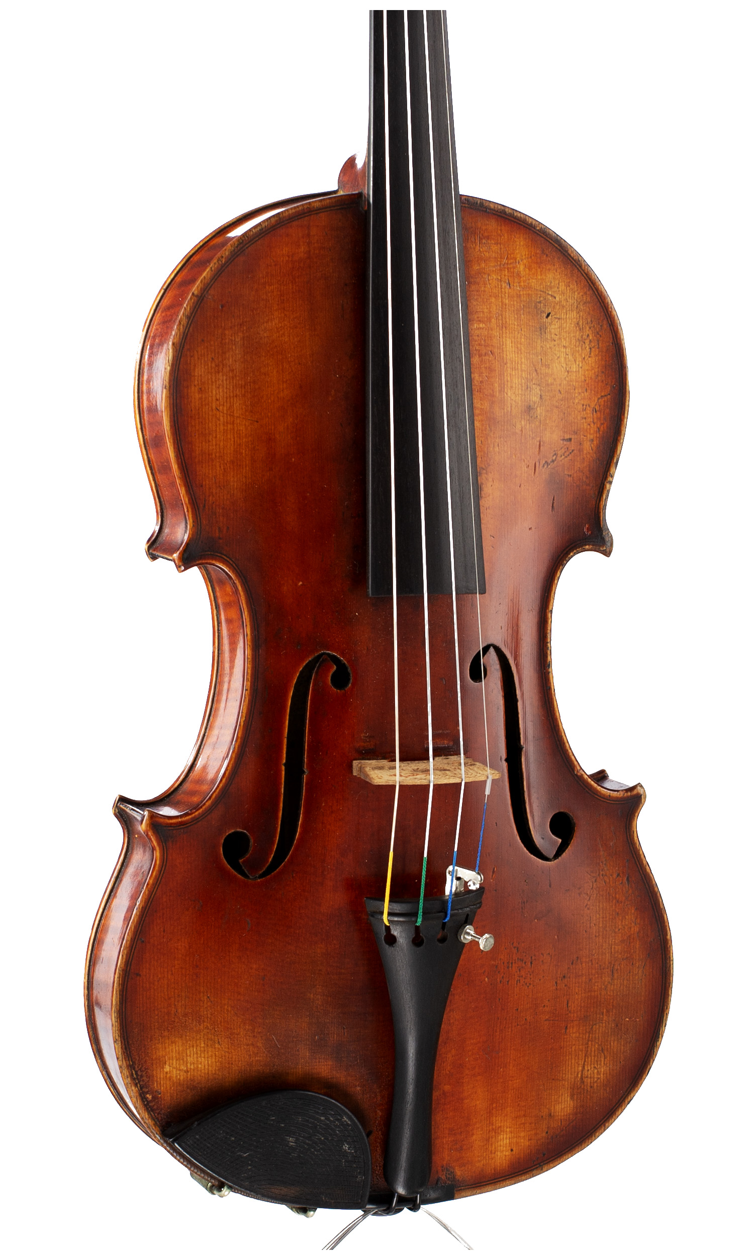 A violin by E. Dodds, Edinburgh, 1886 — angled view, 20°