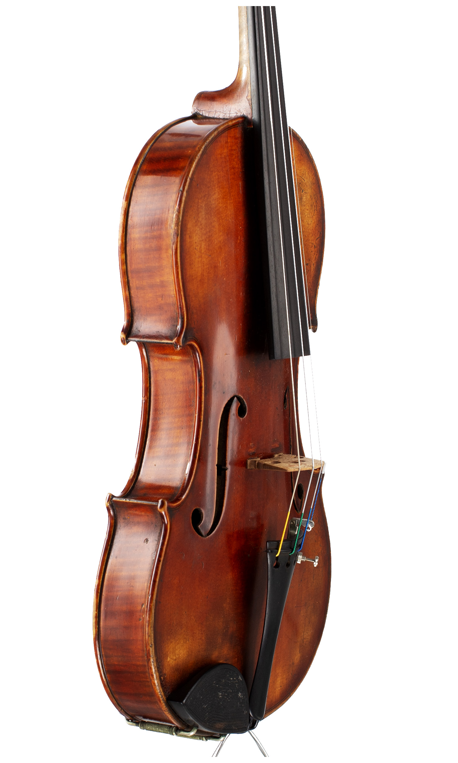 A violin by E. Dodds, Edinburgh, 1886 — angled view, 60°