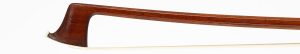 A nickel-mounted violin bow by a member of the Knopf Family, Germany, circa 1900 — head and frog