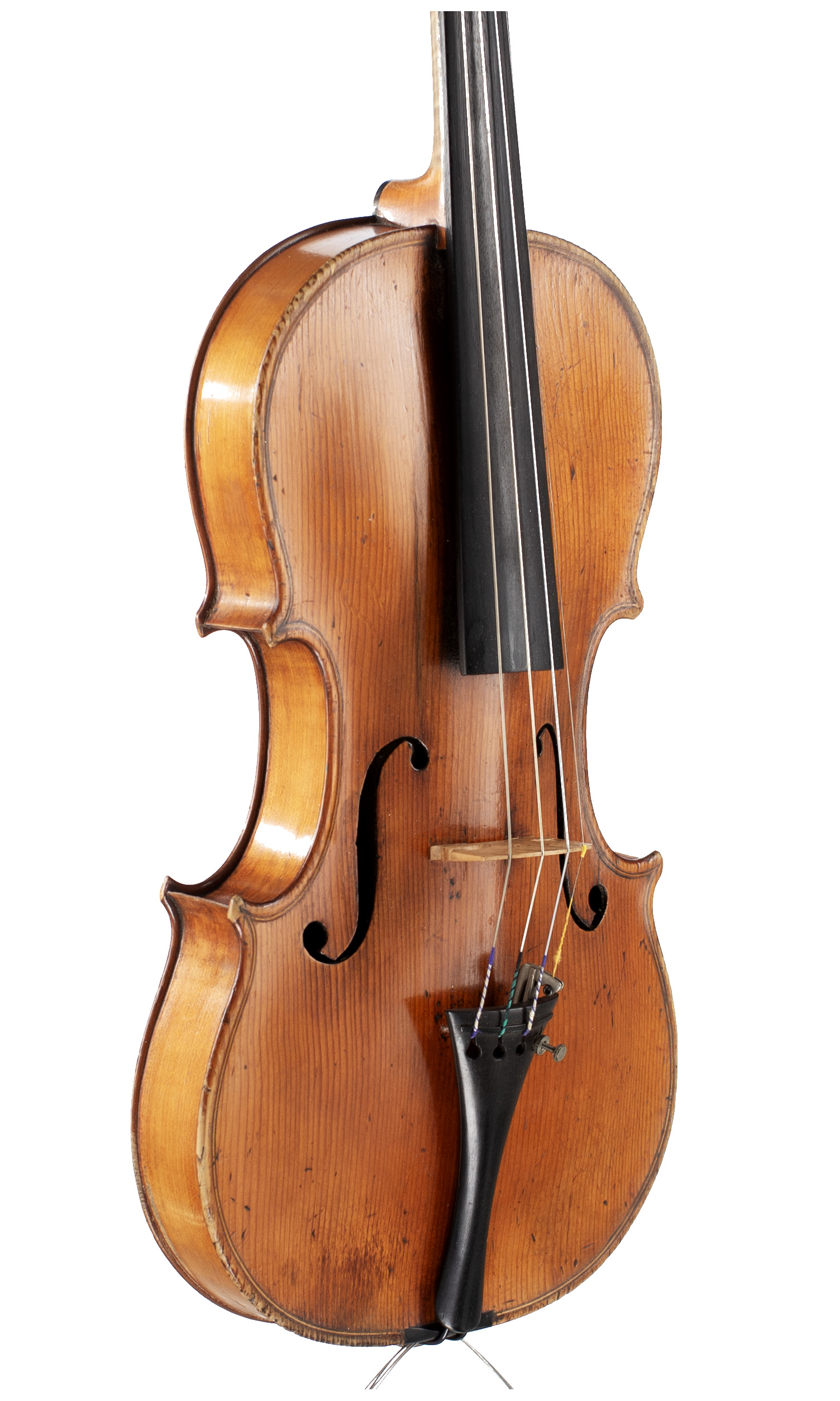 A violin by John Betts, London, circa 1810 — angled view, 40°
