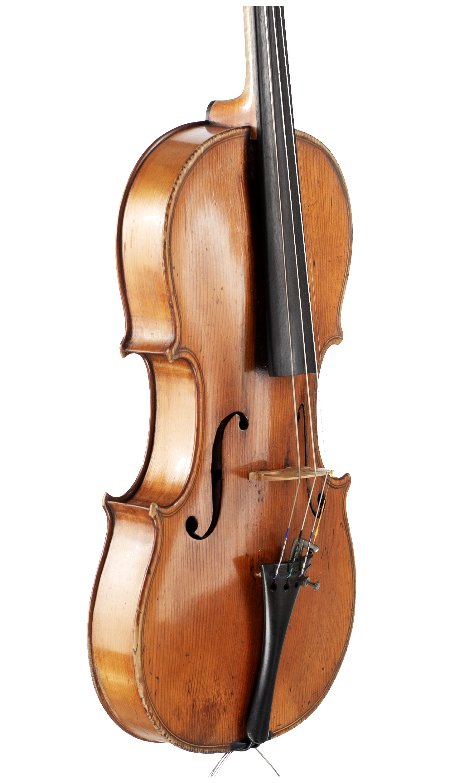 A violin by John Betts, London, circa 1810 — angled view, 50°