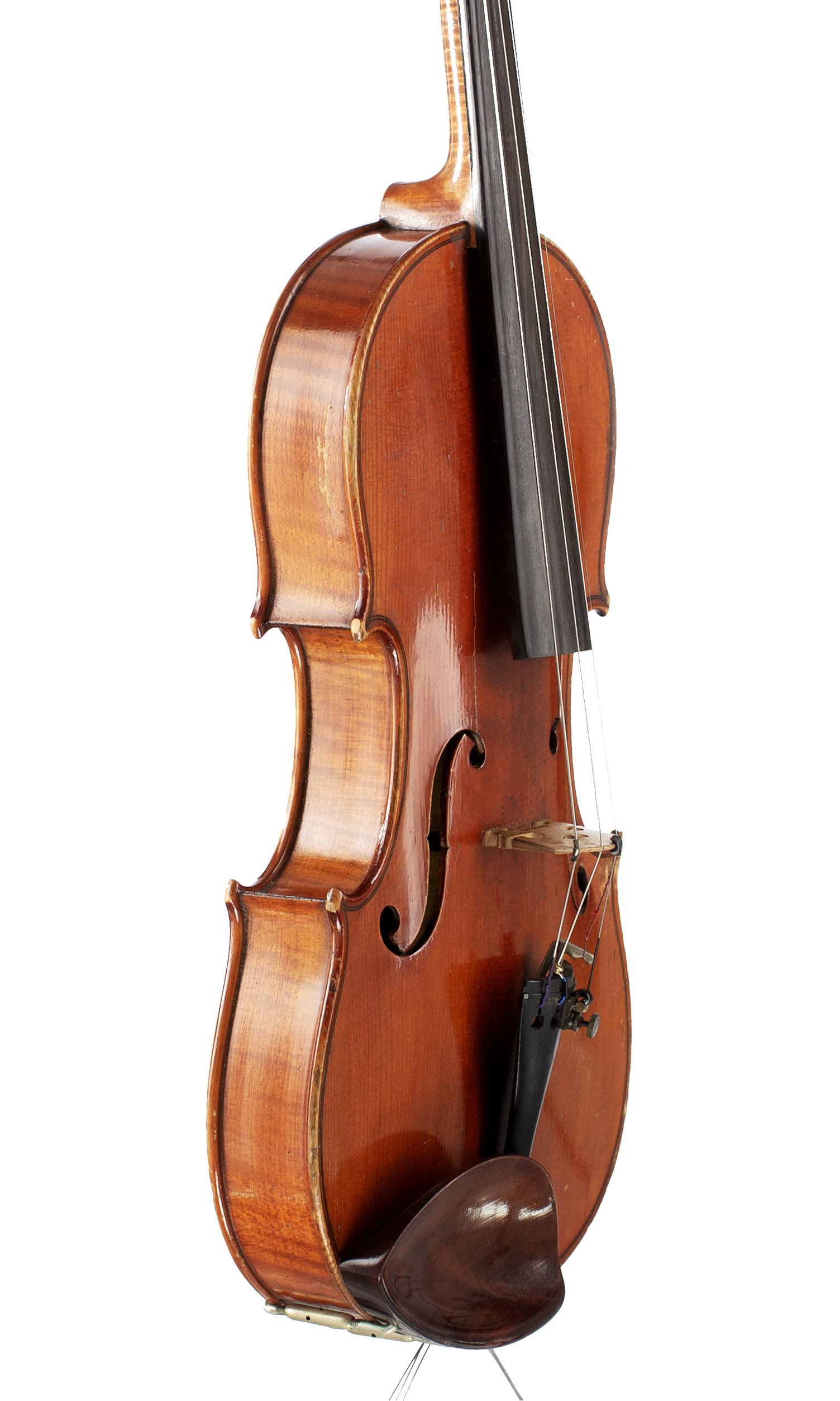 A violin by Emile Fetique, Paris, 1874 — angled view, 60°