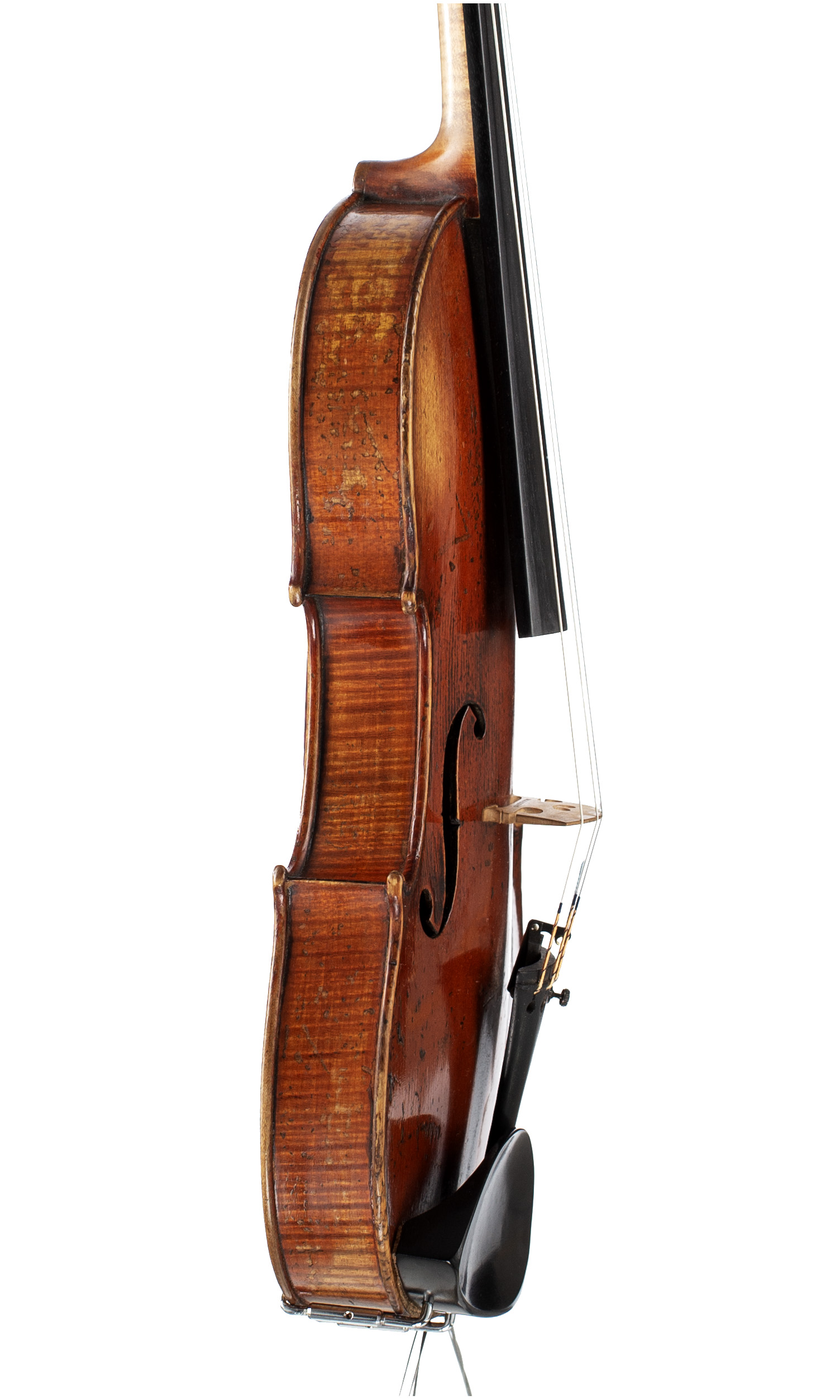 A violin by Jules Grandjon, Mirecourt, circa 1850 — angled view, 80°