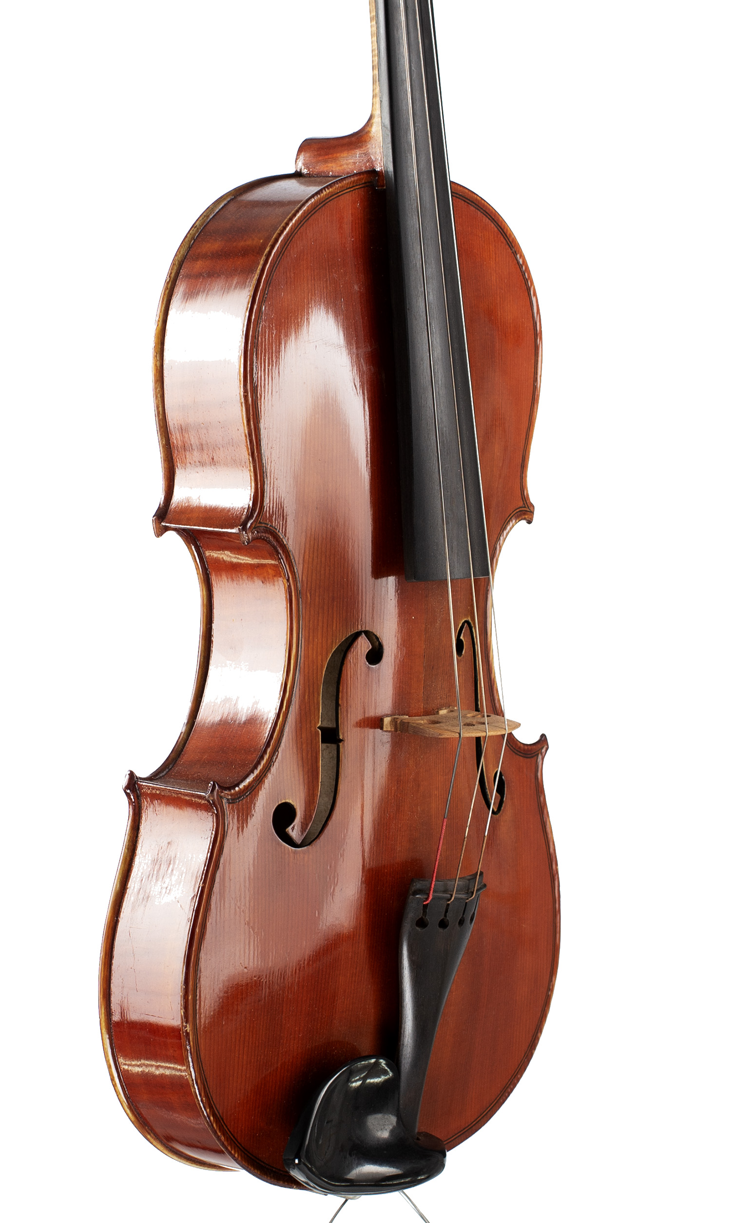 A viola by David Dix, London, 1996 — angled view, 50°