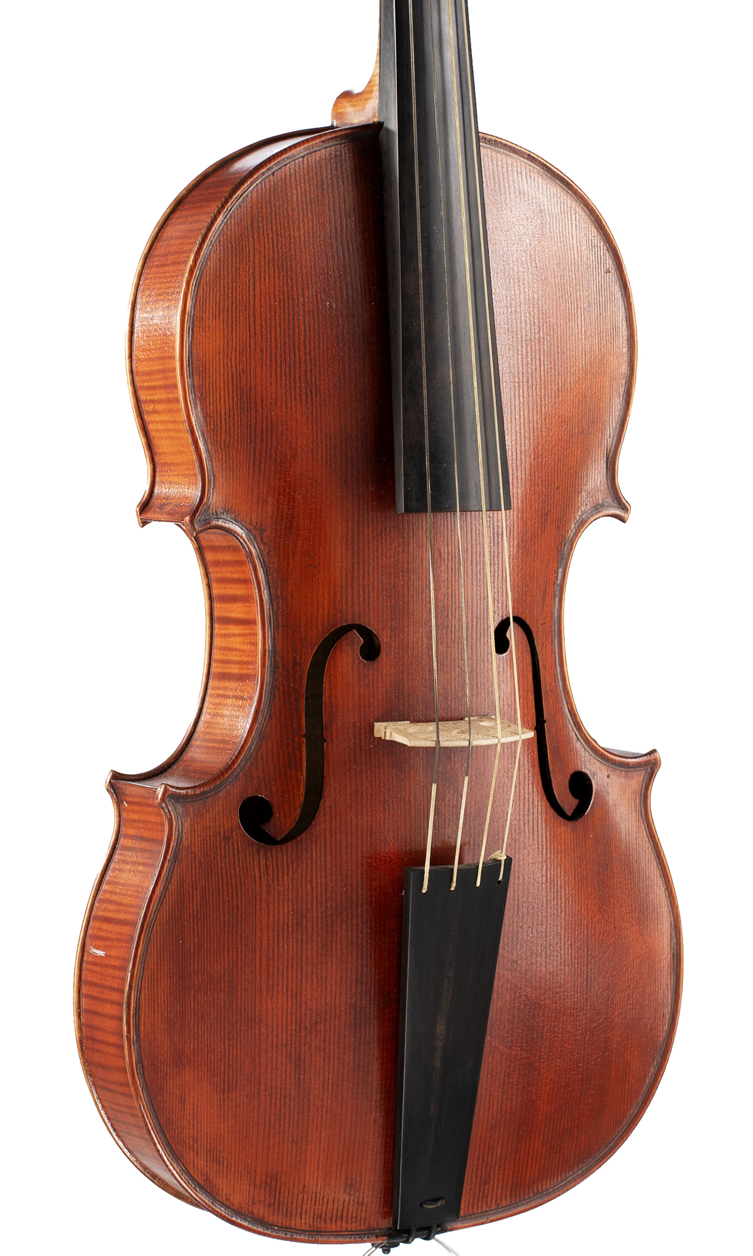 A baroque viola by Ralph Plumb, England, 1999 — angled view, 30°