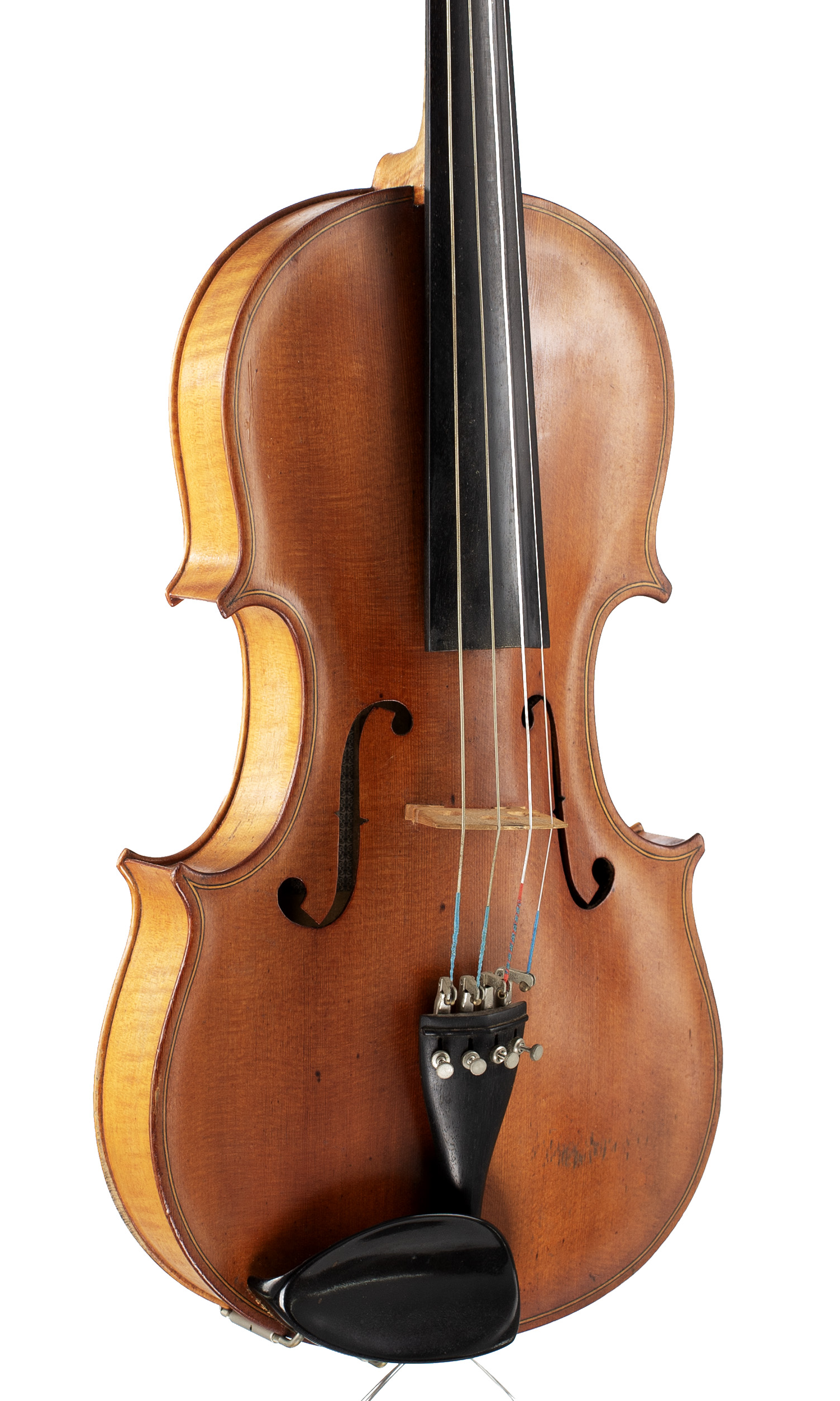 A viola by Stanley Grigg, Kent, 1984 — angled view, 30°