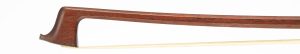 A silver-mounted violin bow by A. R. Bultitude, England, circa 1960 — head and frog