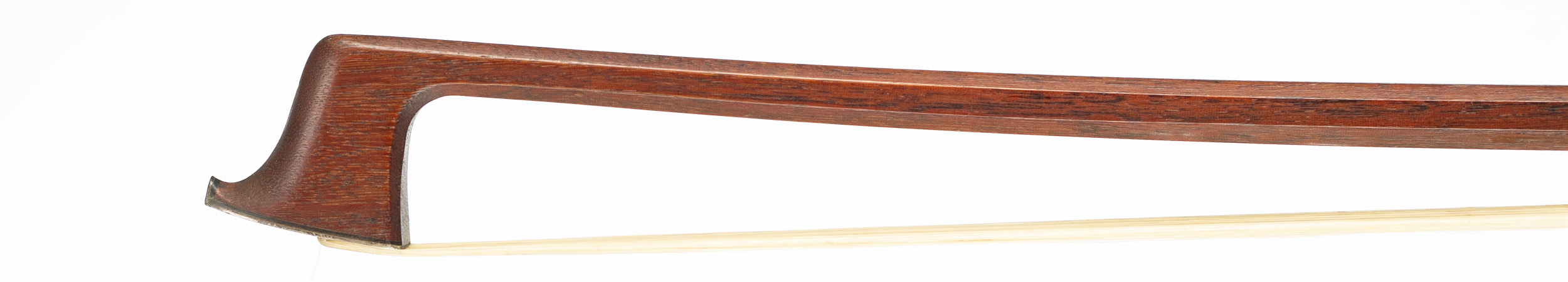 A silver-mounted violin bow by A. R. Bultitude, England, circa 1960 — head